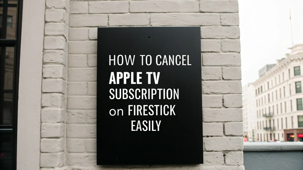 cancel apple tv subscription on firestick