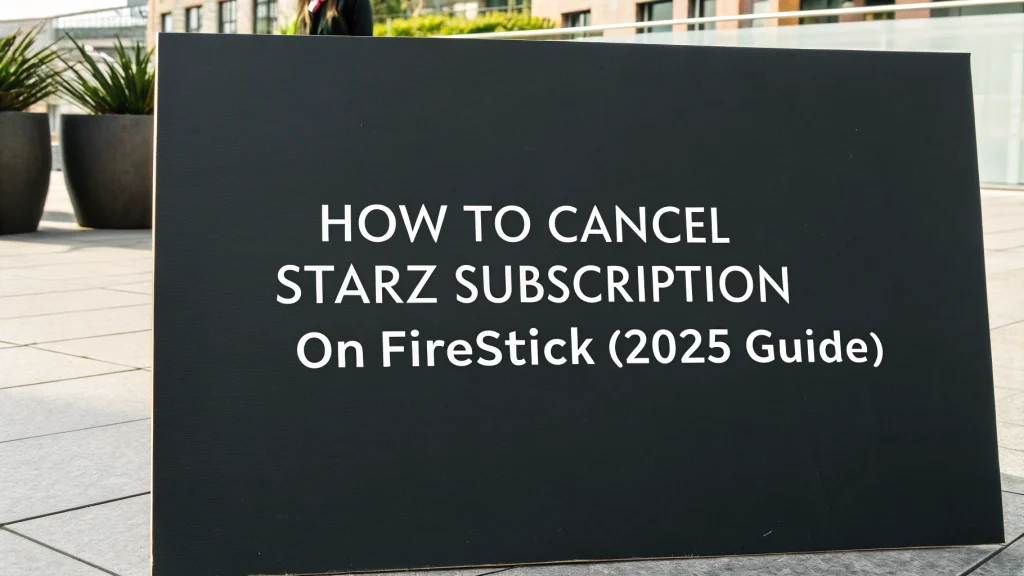 cancel starz subscription firestick