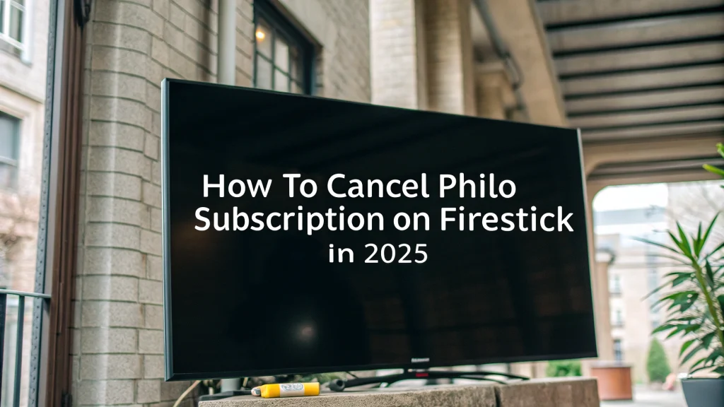 how to cancel philo subscription on firestick