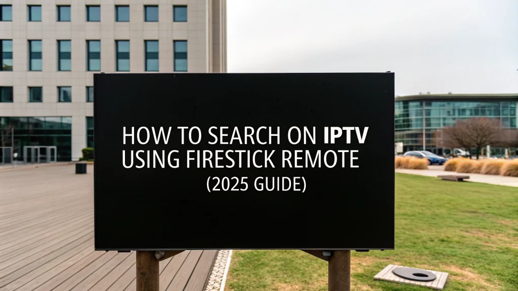 how to search on iptv using firestick remote